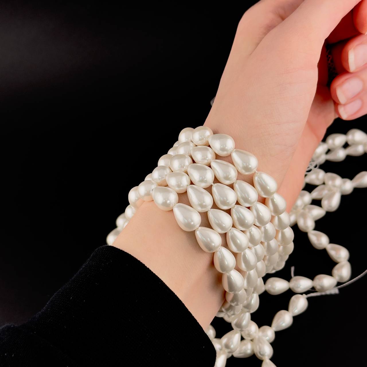 Майорка цвет белый размер 11*8мм