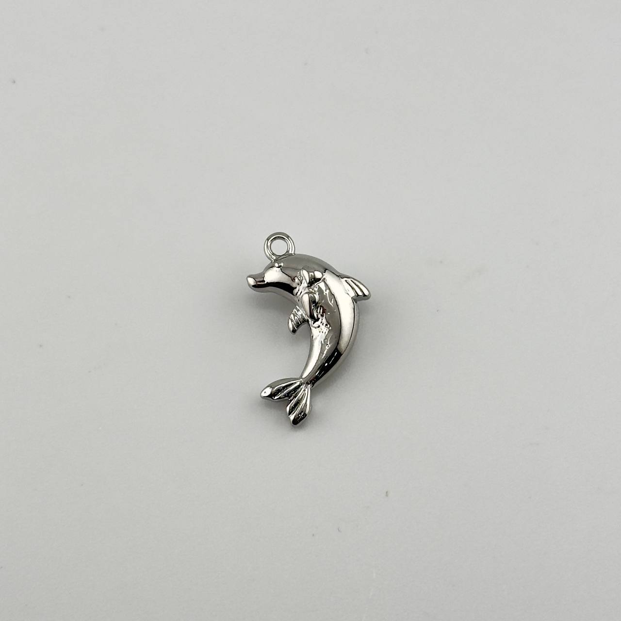 Подвеска дельфин 19,8*12мм цвет серебро