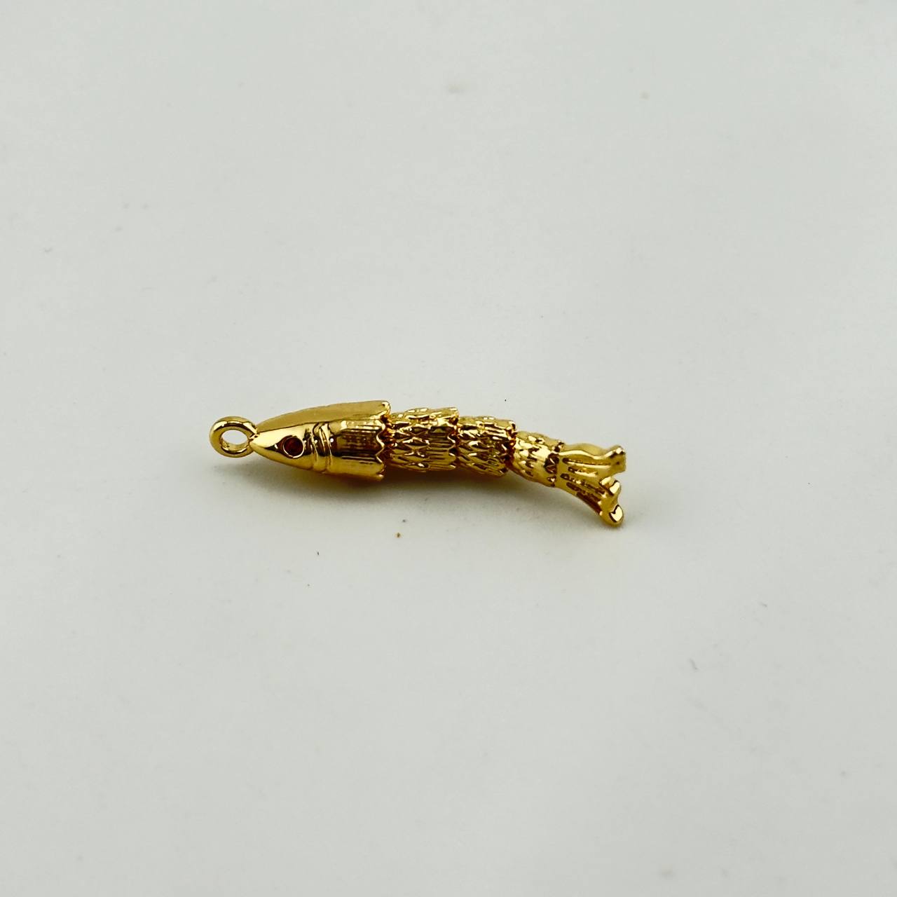 Подвеска рыба размер 5*28мм цвет золото