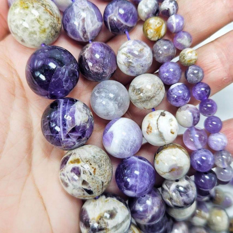 Аметист гладкий глянцевый размер 6мм 8мм 12мм 14мм 18мм