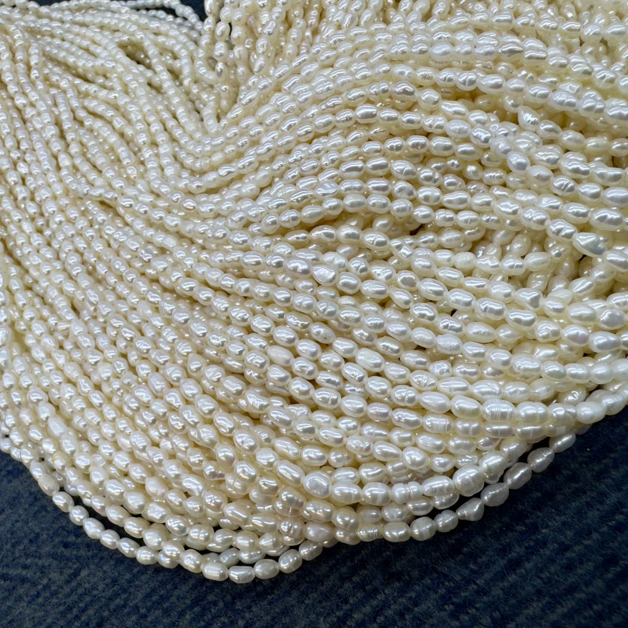 Жемчуг АА культивированный размер 3-3,5 мм